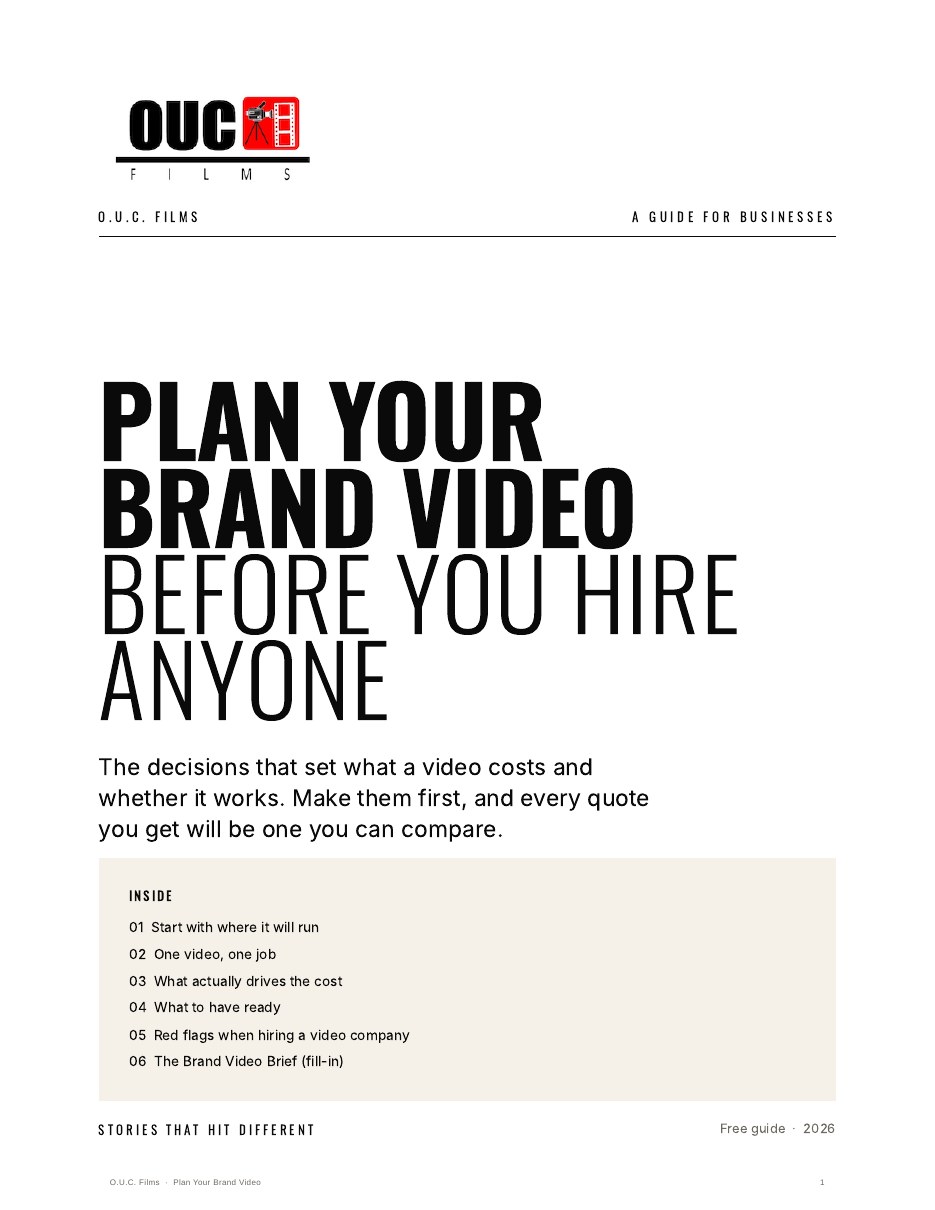 Cover of the printable guide: Plan Your Brand Video Before You Hire Anyone